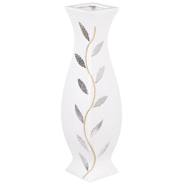 White Ceramic Vase 8.5*12.5*25CM,White Ceramic Vase 8.5*12.5*25CM