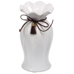 White Ceramic Vase 8.5*12.5*25CM,White Ceramic Vase 8.5*12.5*25CM