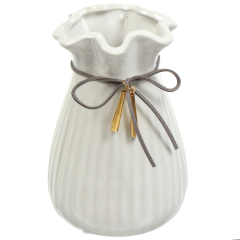 White Ceramic Vase 8.5*12.5*25CM,White Ceramic Vase 8.5*12.5*25CM