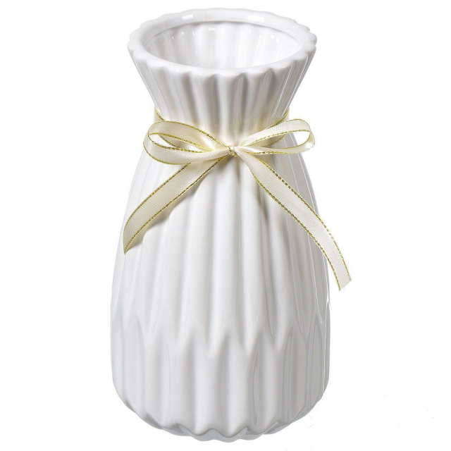 White Ceramic Vase 8.5*12.5*25CM,White Ceramic Vase 8.5*12.5*25CM