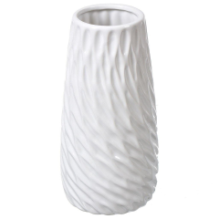 White Ceramic Vase 8.5*12.5*25CM,White Ceramic Vase 8.5*12.5*25CM