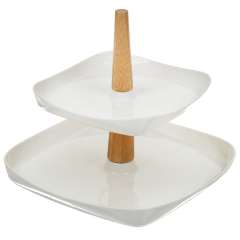 Керамическая тарелка для торта, 2 слоя, 19,5+ 26,5 см,Керамическая тарелка для торта, 2 слоя, 19,5+ 26,5 см