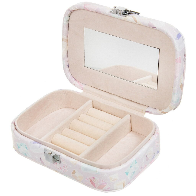 صندوق مجوهرات مع أوراق ديكور 14.5*9.5*4.5 سم,صندوق مجوهرات مع أوراق ديكور 14.5*9.5*4.5 سم