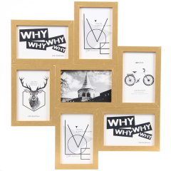 إطار صور من خشب MDF لـ 7 صور مقاس 42*47 سم، مقاس الصورة 10*15 سم,إطار صور من خشب MDF لـ 7 صور مقاس 42*47 سم، مقاس الصورة 10*15 سم