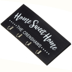 MDF Key Holder With 4 Metal Hooks 29.8*12*3.5CM,MDF Key Holder With 4 Metal Hooks 29.8*12*3.5CM