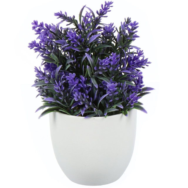 زهرة وردية صناعية مزخرفة في وعاء 18 سم,زهرة وردية زخرفية اصطناعية في وعاء 18 سم