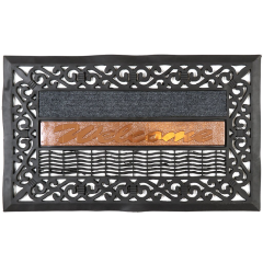 Rectangular Rubber Door Mat Black 45*75CM Welcome,Rectangular Rubber Door Mat Black 45*75CM Welcome