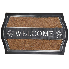 Rectangular Rubber & Fiber Door Mat 44*74CM Brown Welcome,Rectangular Rubber & Fiber Door Mat 44*74CM Brown Welcome
