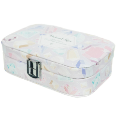 صندوق مجوهرات مع أوراق ديكور 14.5*9.5*4.5 سم,صندوق مجوهرات مع أوراق ديكور 14.5*9.5*4.5 سم