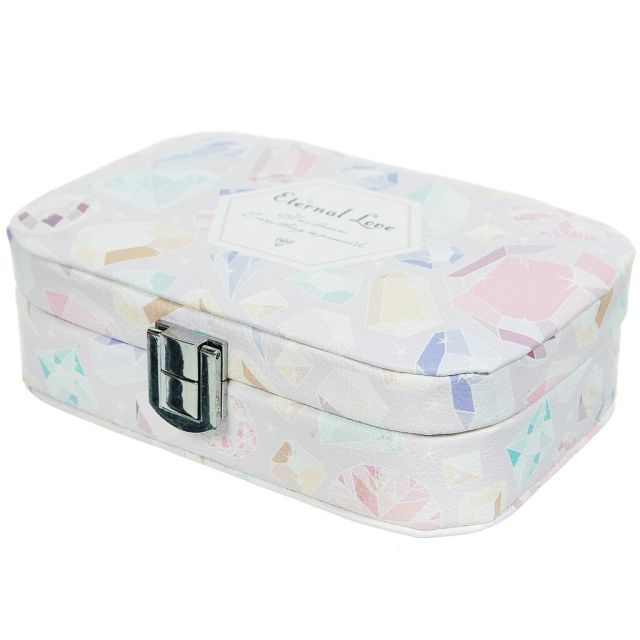 صندوق مجوهرات مع أوراق ديكور 14.5*9.5*4.5 سم,صندوق مجوهرات مع أوراق ديكور 14.5*9.5*4.5 سم