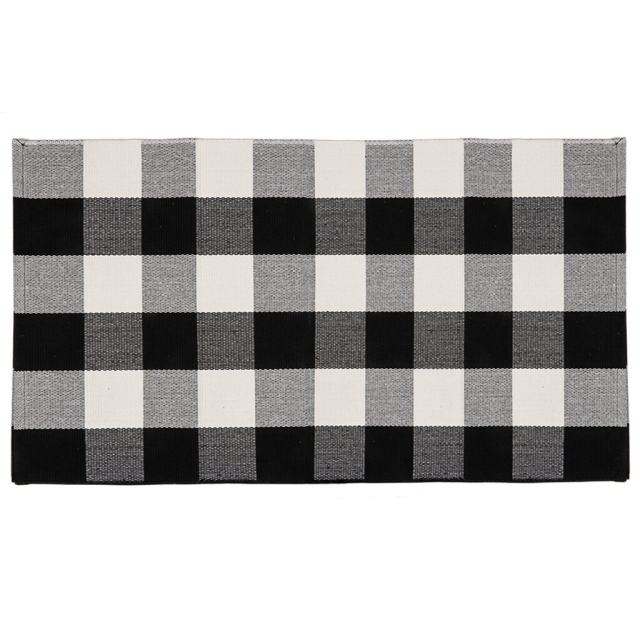 سجادة داخلية قطنية سوداء 60*130 سم,سجادة داخلية قطنية سوداء 60*130 سم