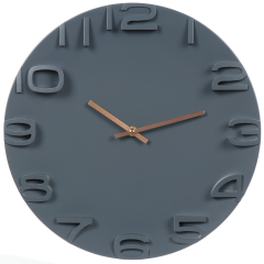 Wall Clock 33.5CM Round Grey,Wall Clock 33.5CM Round Grey