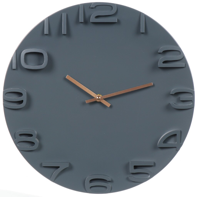 Wall Clock 33.5CM Round Grey,Wall Clock 33.5CM Round Grey