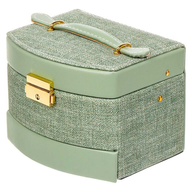 حقيبة مجوهرات ومستحضرات تجميل 15*12*11 سم، خضراء,حافظة مجوهرات ومستحضرات تجميل 15*12*11 سم، خضراء