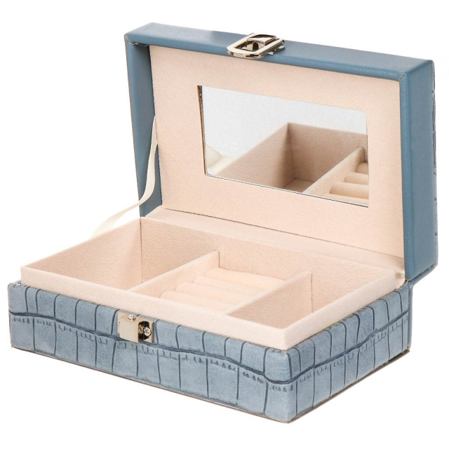 Blue Jewelry Box 16*10*5.5CM,Blue Jewelry Box 16*10*5.5CM