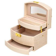 Beige Jewelry Box 18*14*12.5CM,Beige Jewelry Box 18*14*12.5CM