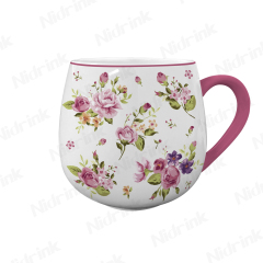 New Bone China Mug, Flower Ceramic Mup, 350ml,New Bone China Mug, Flower Ceramic Mup, 350ml
