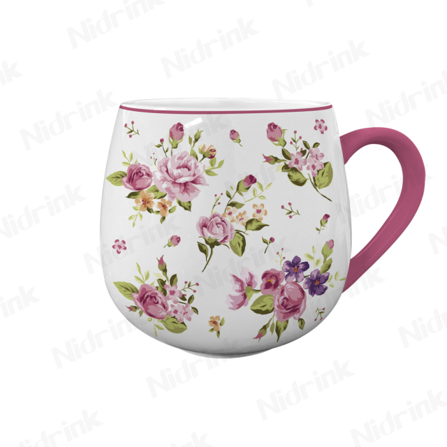 New Bone China Mug, Flower Ceramic Mup, 350ml,New Bone China Mug, Flower Ceramic Mup, 350ml