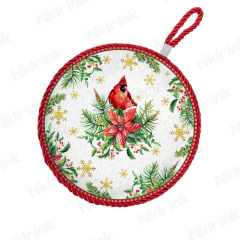 مفرش طاولة سيراميك، ١٦ سم، طائر عيد الميلاد,مفرش طاولة سيراميك، ١٦ سم، طائر عيد الميلاد