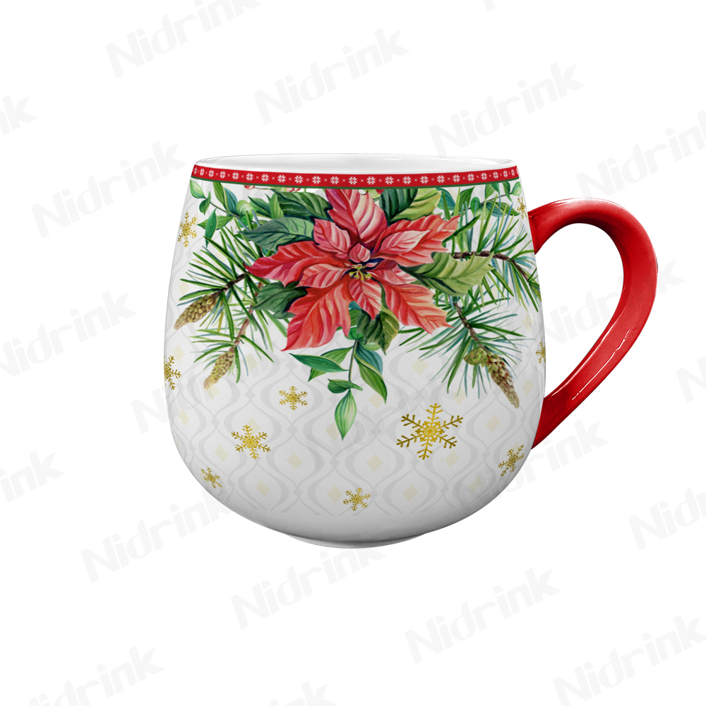 Festival Christmas Holiday Drum Ceramic Mug - 420ml,Festival Christmas Holiday Drum Ceramic Mug - 420ml