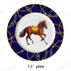 طبق عشاء سيراميك جديد، طبق حصان أزرق ملكي نبيل، 7.5 بوصة (55 سم),طبق عشاء سيراميك جديد، طبق حصان أزرق ملكي نبيل، 7.5 بوصة (55 سم)