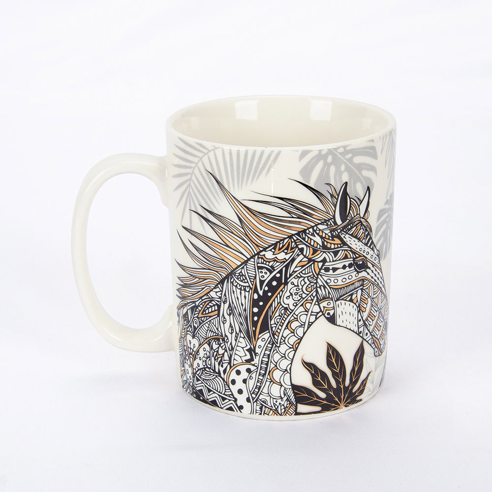 Horse Zodiac Ceramic Mug for Festival Gift - 380ml,Horse Zodiac Ceramic Mug for Festival Gift - 380ml