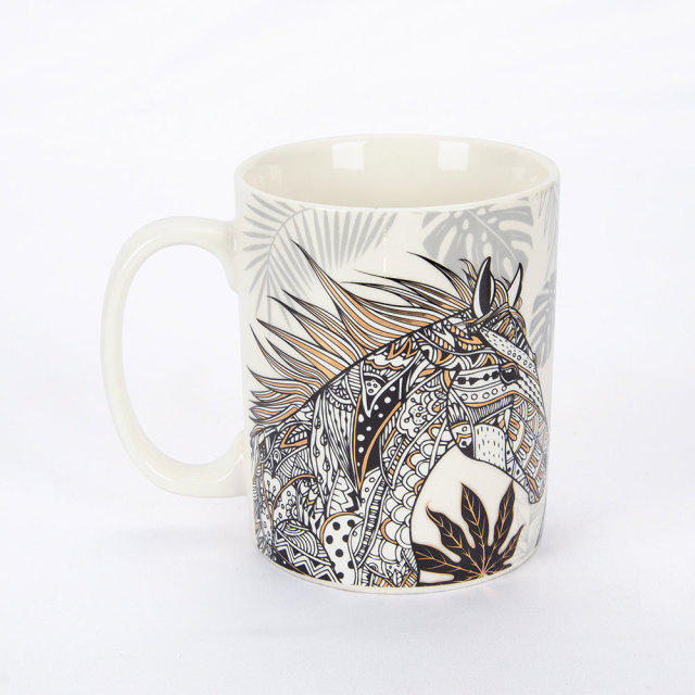 Horse Zodiac Ceramic Mug for Festival Gift - 380ml,Horse Zodiac Ceramic Mug for Festival Gift - 380ml