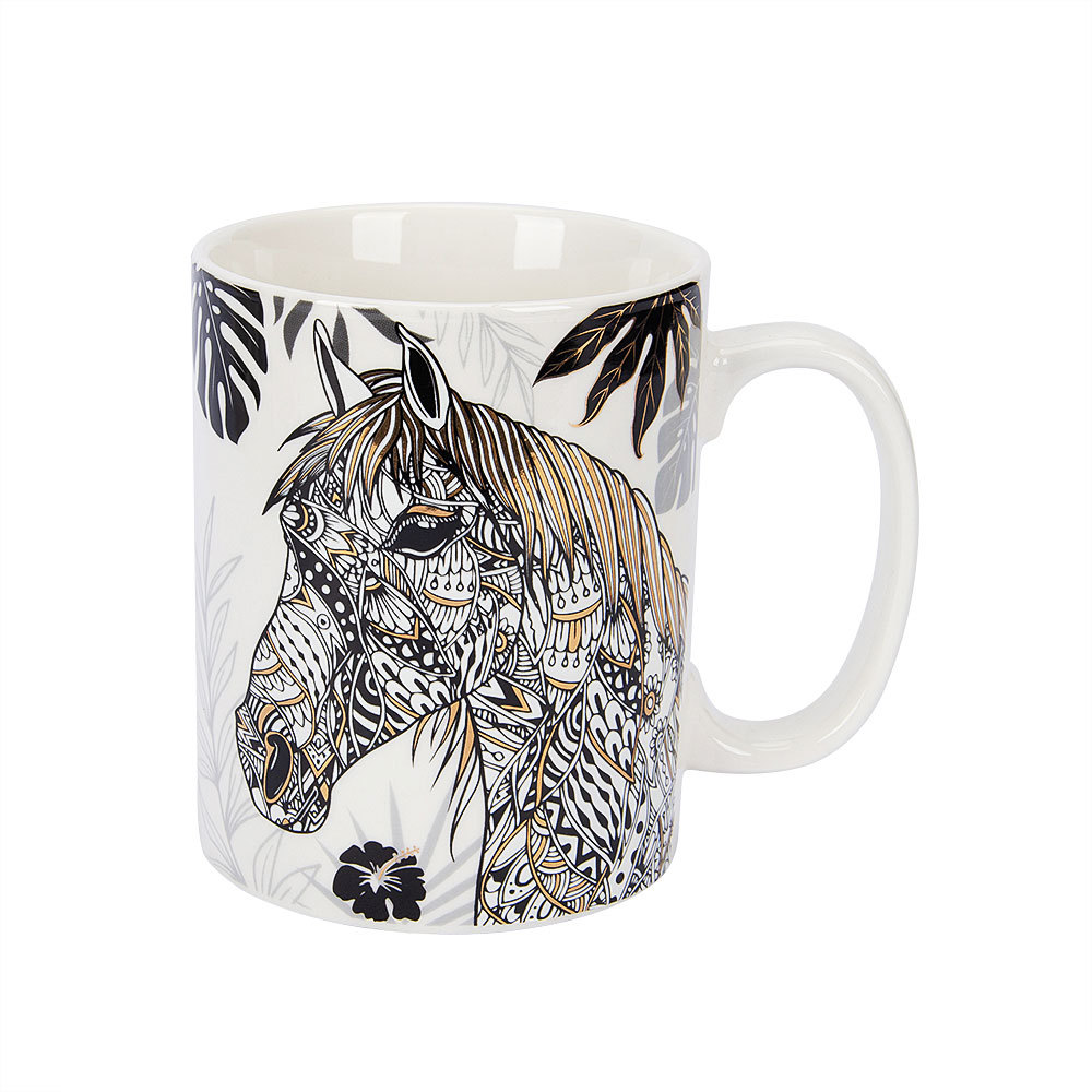 Horse Zodiac Ceramic Mug for Festival Gift - 380ml,Horse Zodiac Ceramic Mug for Festival Gift - 380ml