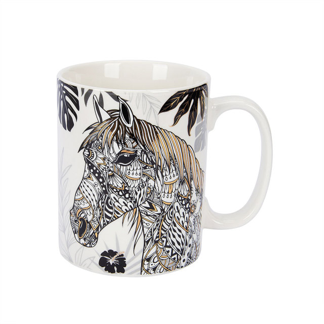 Horse Zodiac Ceramic Mug for Festival Gift - 450ml,Horse Zodiac Ceramic Mug for Festival Gift - 450ml