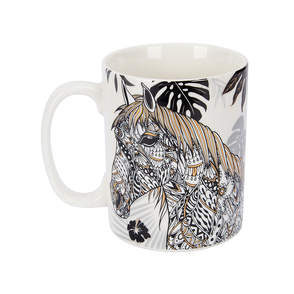Horse Zodiac Ceramic Mug for Festival Gift - 380ml,Horse Zodiac Ceramic Mug for Festival Gift - 380ml