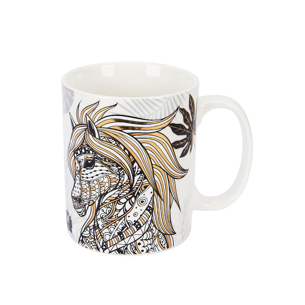 Horse Zodiac Ceramic Mug for Festival Gift - 380ml,Horse Zodiac Ceramic Mug for Festival Gift - 380ml