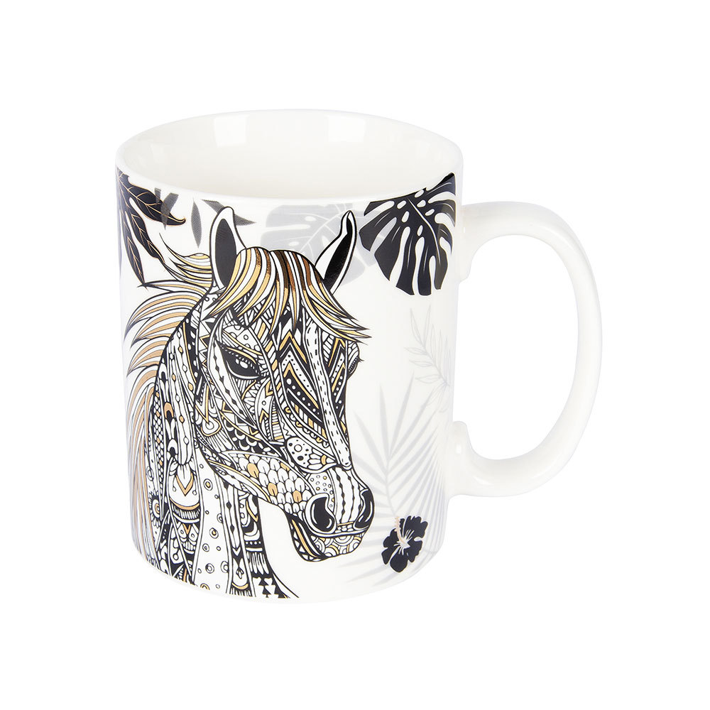 Horse Zodiac Ceramic Mug for Festival Gift - 380ml,Horse Zodiac Ceramic Mug for Festival Gift - 380ml