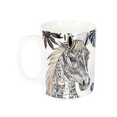 Horse Zodiac Ceramic Mug for Festival Gift - 450ml,Horse Zodiac Ceramic Mug for Festival Gift - 450ml