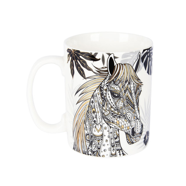 Horse Zodiac Ceramic Mug for Festival Gift - 450ml,Horse Zodiac Ceramic Mug for Festival Gift - 450ml