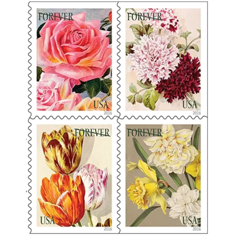 2016 US Botanical Art Beautiful Flower Bloom Forever Postage Stamps