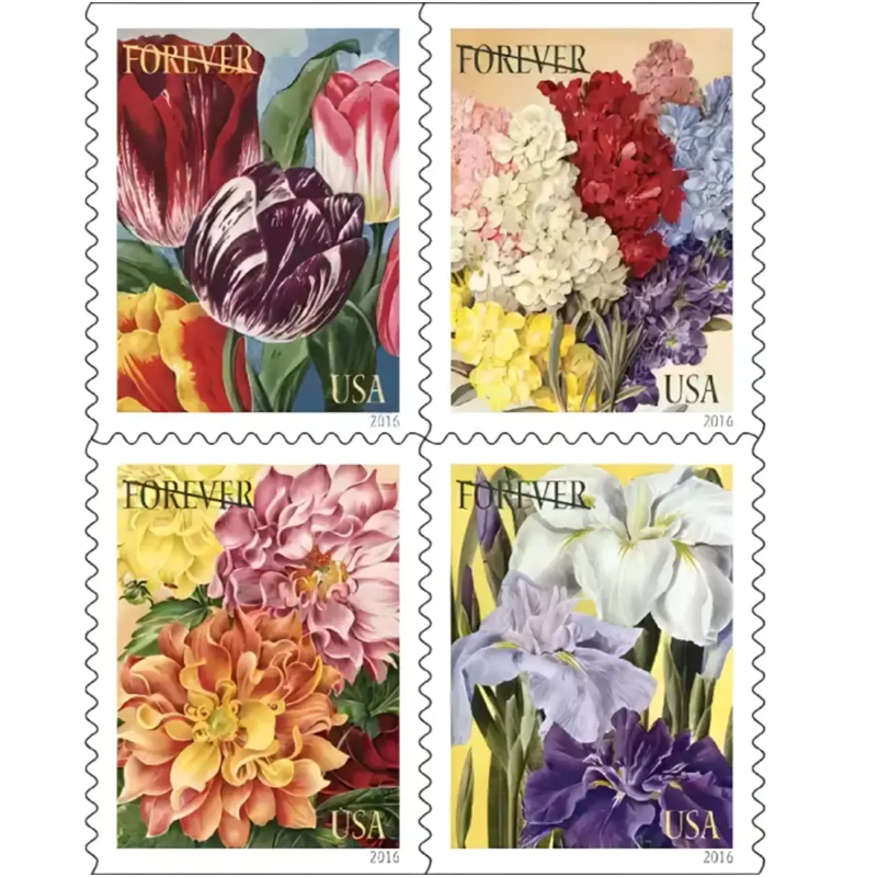 2016 US Botanical Art Beautiful Flower Bloom Forever Postage Stamps