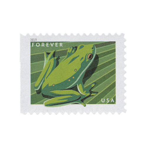(2019) USPS Frogs Forever First Class Postage Stamps