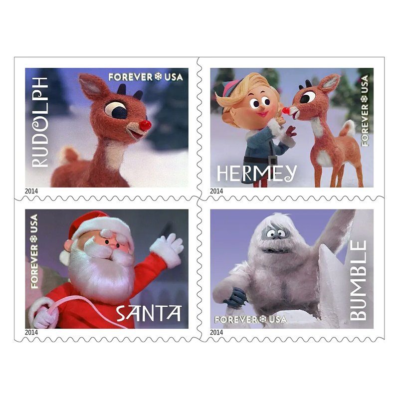 2014 USPS Rudolph the Red-Nosed Reindeer Forever Stamps