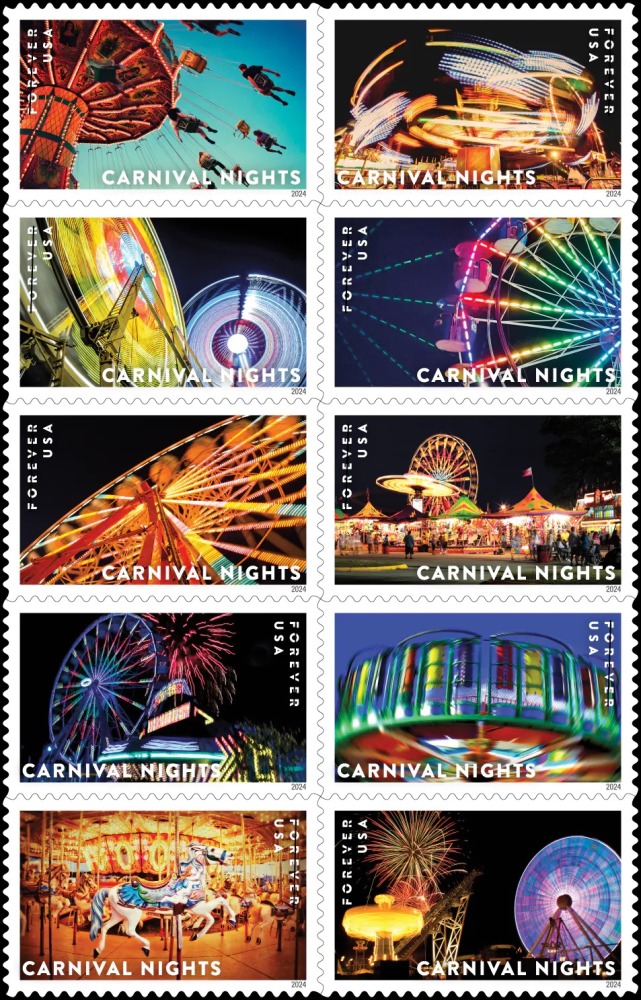 2024 us forever stamps-Carnival Nights
