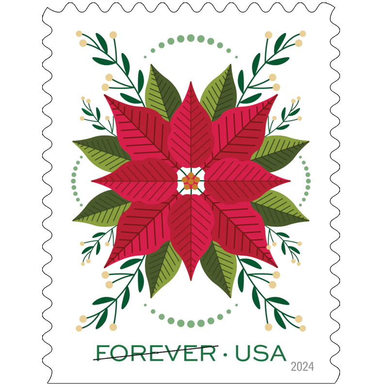 2024 Holiday Joy Forever Stamps, Book of 20|Multiple Stamp Designs