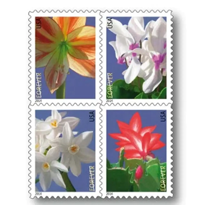 Winter flowers -Forever Stamps 2014