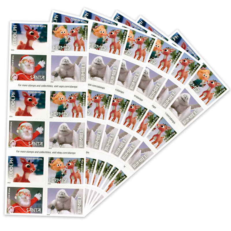 2014 USPS Rudolph the Red-Nosed Reindeer Forever Stamps