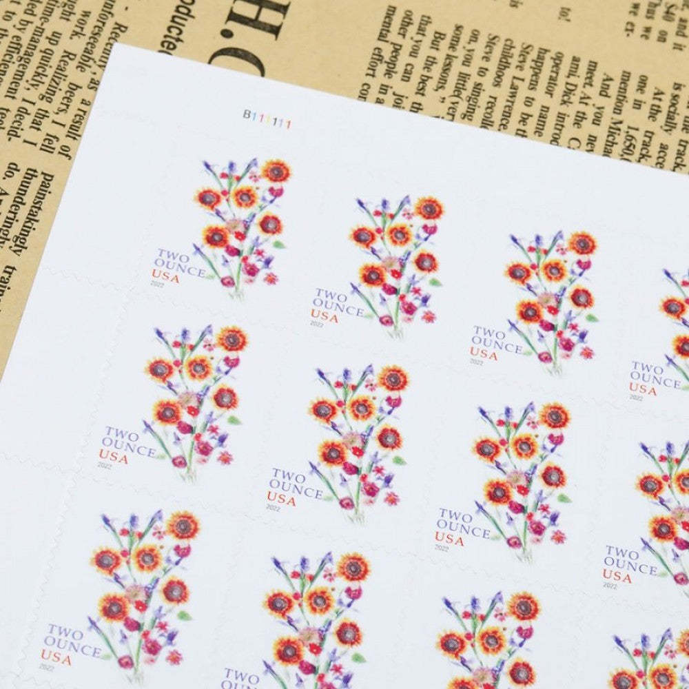 2022 US Two Ounce Sunflower Bouquet Forever Stamps