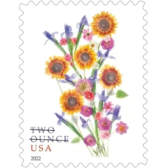 2022 US Two Ounce Sunflower Bouquet Forever Stamps