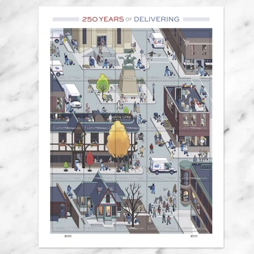 250 Years of Delivering Stamps, Sheet of20
