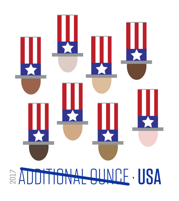 2017  Uncle Sam's Hat  5 sheets =100 stamps