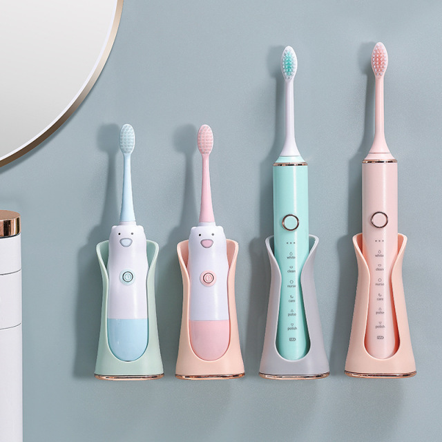 Huamili Wall Mounted Electric Toothbrush Holder Storage Rack Toothbrush Base for Bathroom