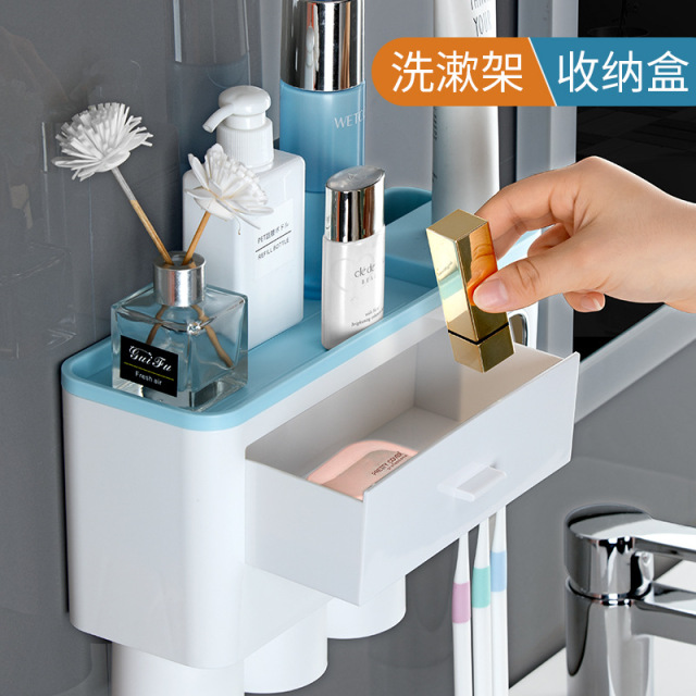 Toothbrush storage rack, brushing cup, mouthwash cup, wall mounted bathroom, non perforated wall mounted toothpaste, dental appliances, dental jar set