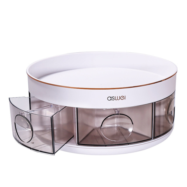 Huamili Kitchen Countertop Corner Rotating Condiment Bottle Organizer Storage rack