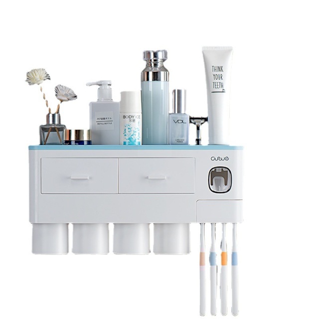 Toothbrush storage rack, brushing cup, mouthwash cup, wall mounted bathroom, non perforated wall mounted toothpaste, dental appliances, dental jar set